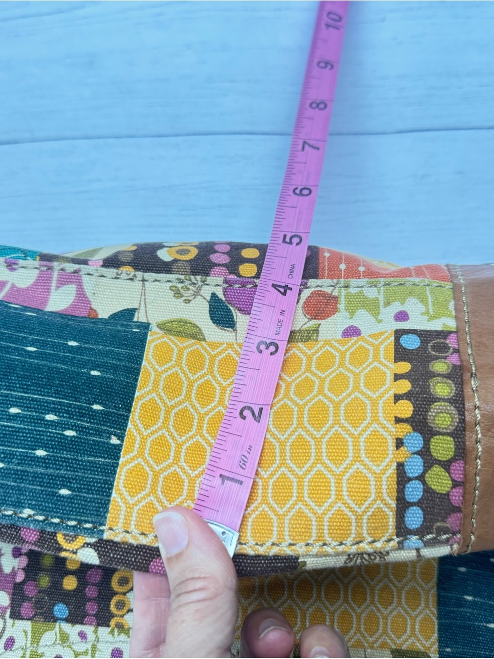 Fossil Patchwork Floral Canvas Shoulder Bag + Wallet Boho Y2K cottagecore - Picture 7 of 17